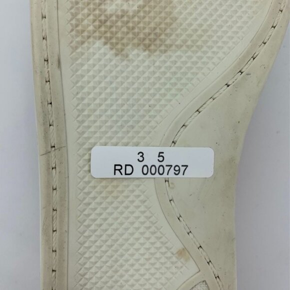 Louis Vuitton Pink Canvas Slip-On Sneakers With Leather Rosette Details & White - Picture 7 of 7